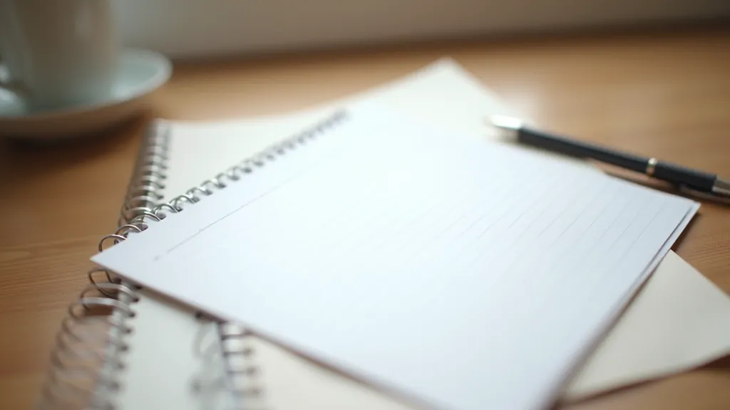 Notebook with budget planning notes and pen on wooden desk